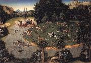 Lucas Cranach the Elder Stag hunt of Elector Frederick the Wise oil on canvas